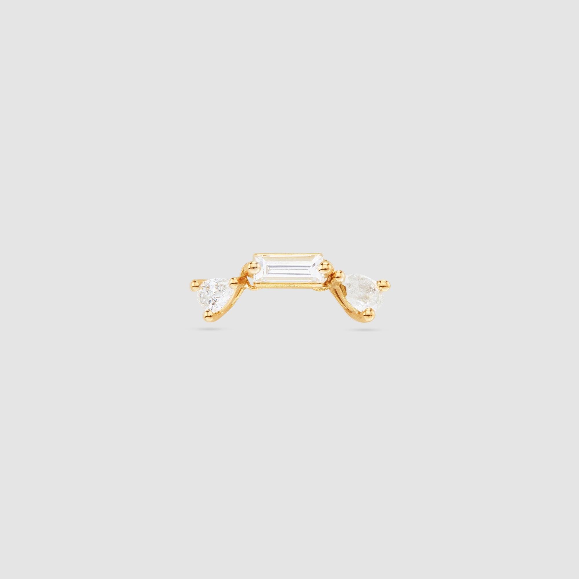 Delfina Delettrez - Dancing Diamonds Earring - (Yellow Gold) by DELFINA DELETTREZ