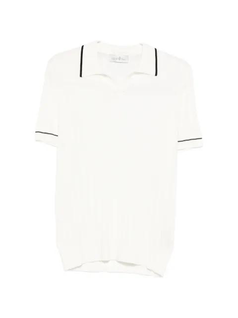 V-neck ribbed polo shirt by DELLA CIANA