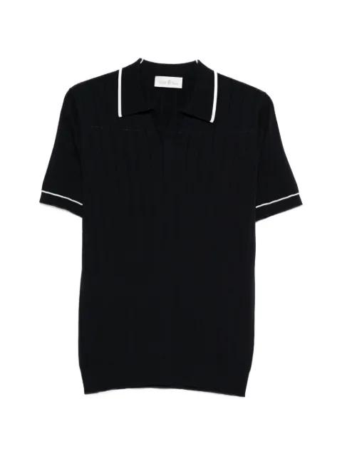 ribbed contrast trim polo shirt by DELLA CIANA