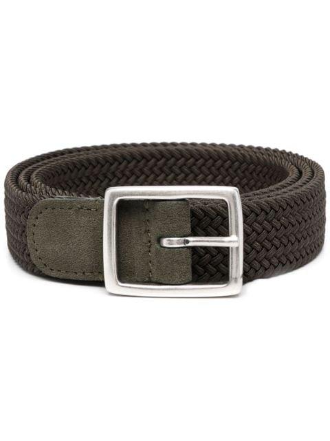 Mastic elasticated suede belt by DELL'OGLIO