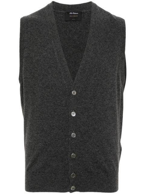 V-neck cashmere vest by DELL'OGLIO
