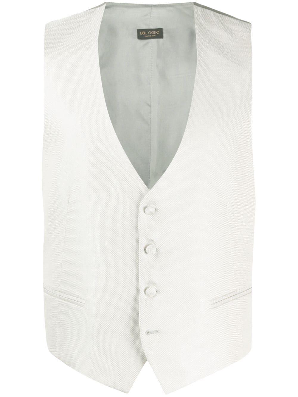 V-neck silk waistcoat by DELL'OGLIO