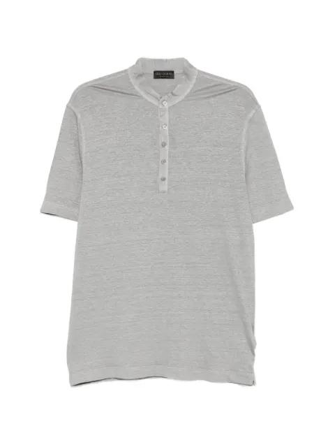 button-placket T-shirt by DELL'OGLIO