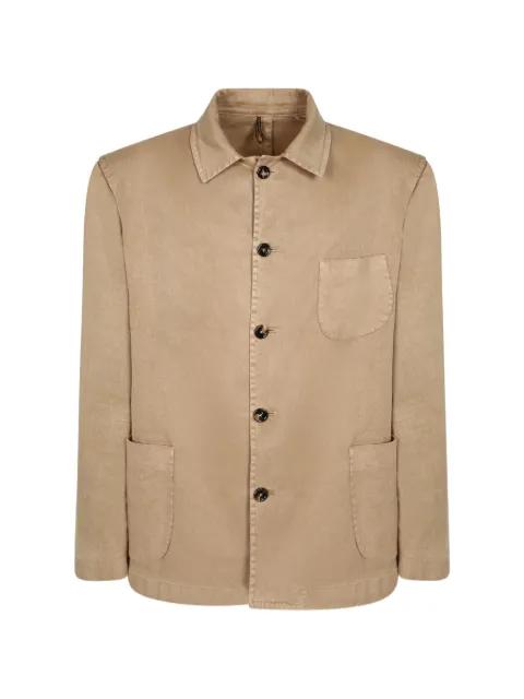 button-up patch-pocket shirt by DELL'OGLIO