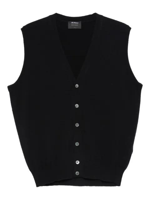 buttoned sleeveless cardigan by DELL'OGLIO