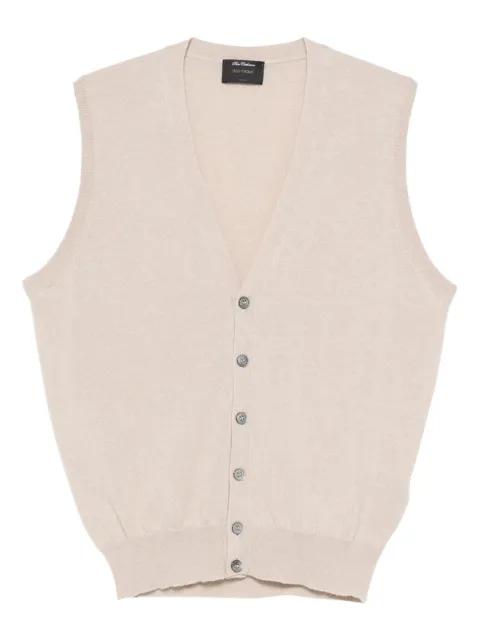 buttoned sleeveless cardigan by DELL'OGLIO