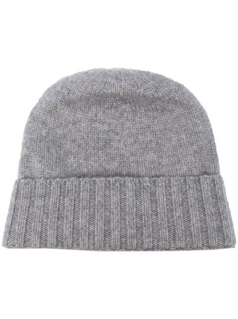 cashmere fine-knit beanie by DELL'OGLIO