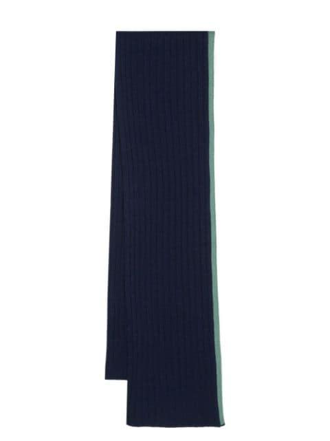cashmere ribbed knit scarf by DELL'OGLIO