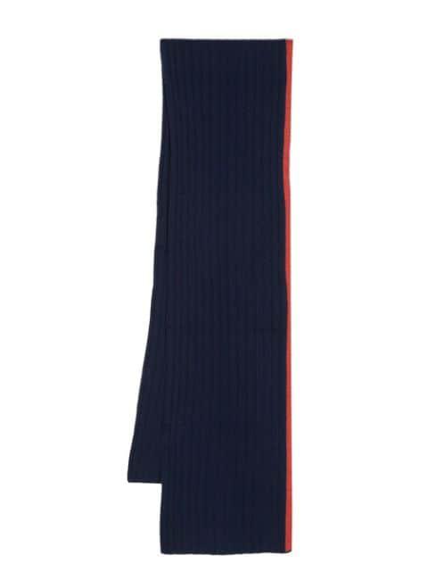 cashmere ribbed knit scarf by DELL'OGLIO