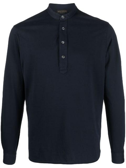 collarless polo shirt by DELL'OGLIO