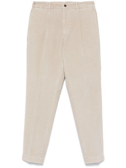 corduroy tapered trousers by DELL'OGLIO