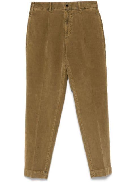 corduroy tapered trousers by DELL'OGLIO