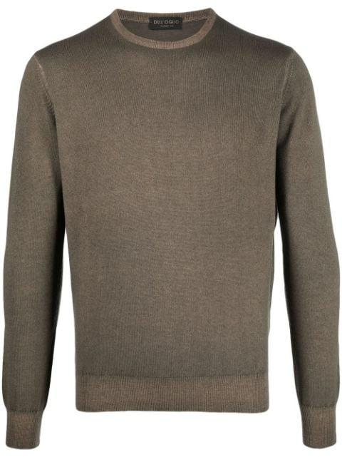 crew-neck knitted jumper by DELL'OGLIO