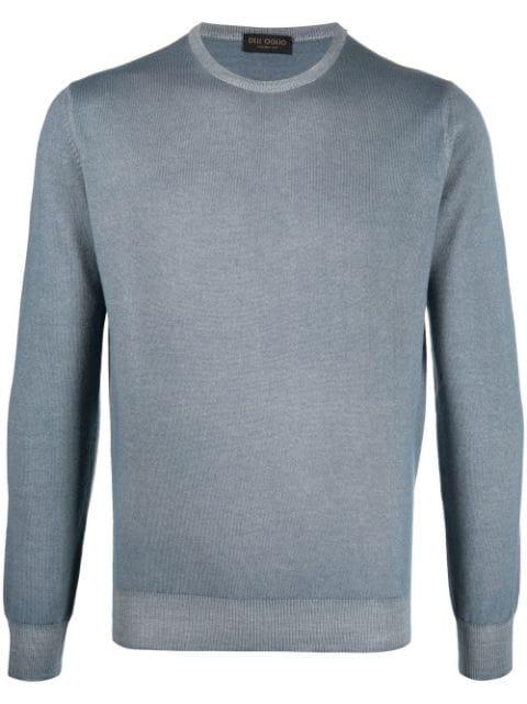 crew-neck knitted jumper by DELL'OGLIO
