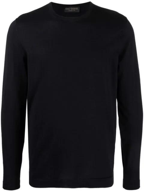 crew-neck merino jumper by DELL'OGLIO