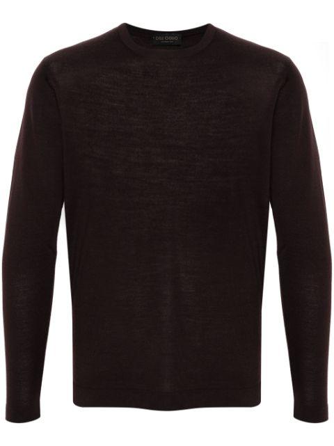 crew-neck merino-wool jumper by DELL'OGLIO