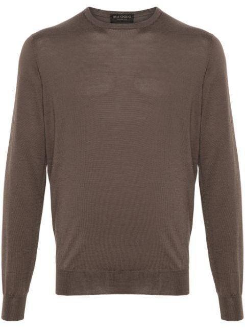 crew-neck rib-trim jumper by DELL'OGLIO