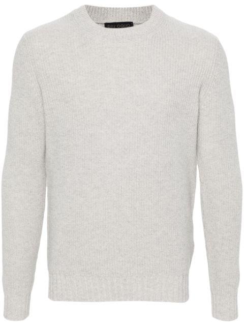 crew-neck wool blend jumper by DELL'OGLIO