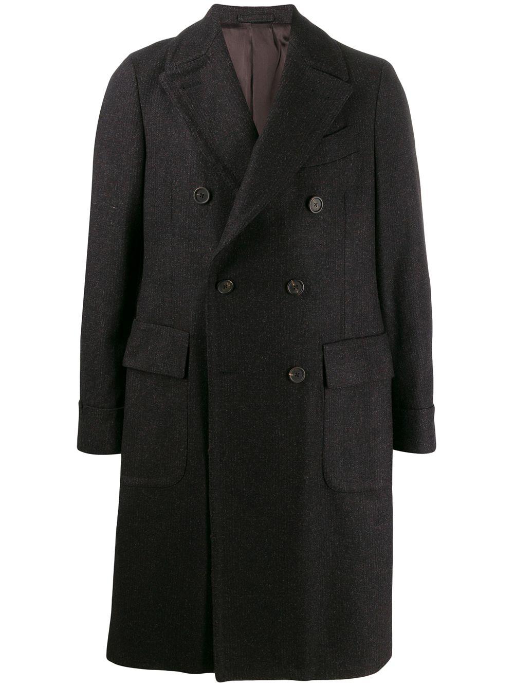 double-breasted midi coat by DELL'OGLIO