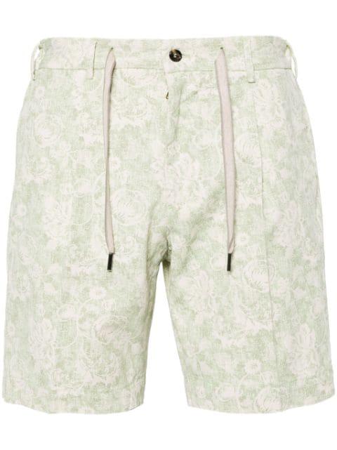 floral-print cotton bermuda shorts by DELL'OGLIO