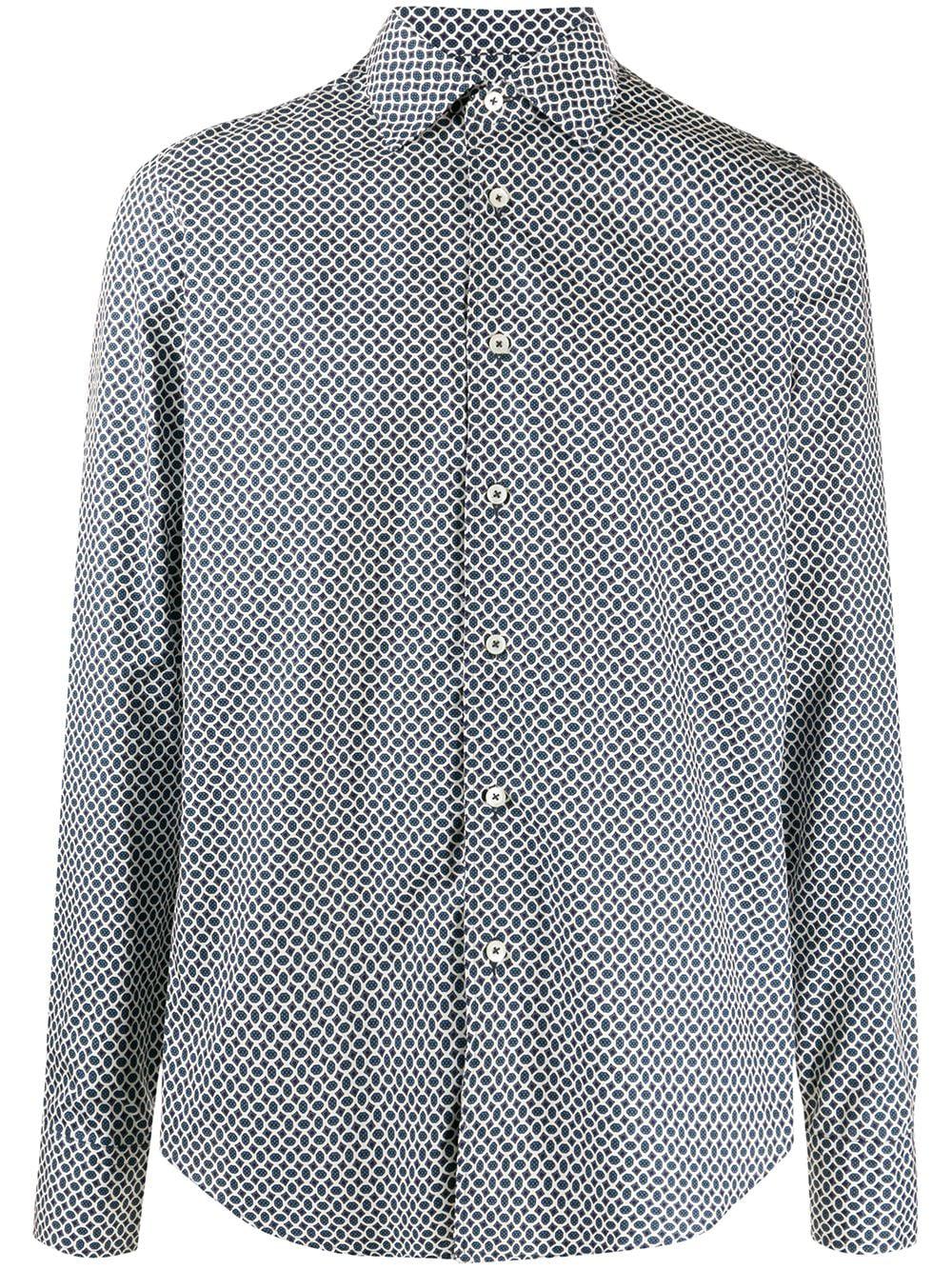 geometric button-down shirt by DELL'OGLIO