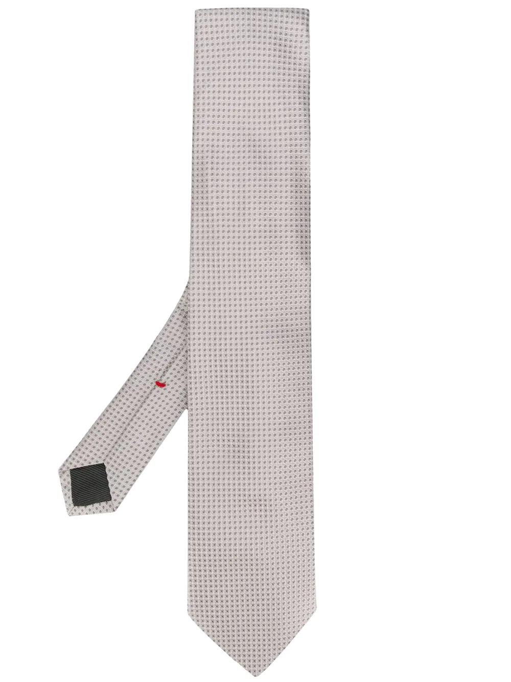 geometric silk tie by DELL'OGLIO