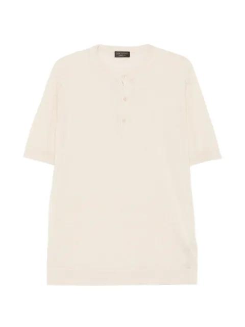 knitted Henley T-shirt by DELL'OGLIO