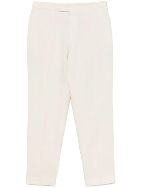 linen tapered trousers by DELL'OGLIO
