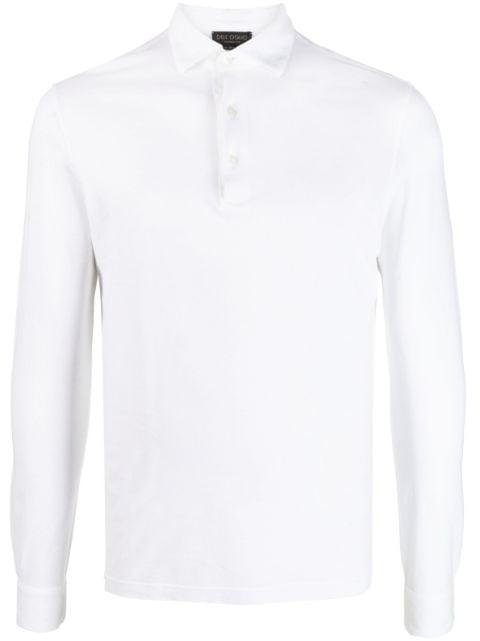long-sleeve cotton polo shirt by DELL'OGLIO