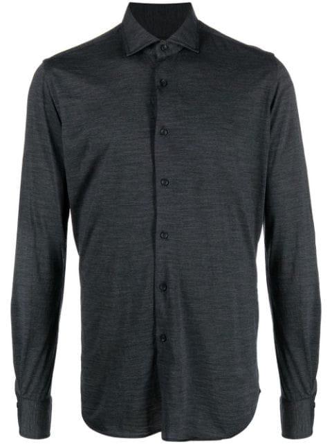 long-sleeve wool shirt by DELL'OGLIO
