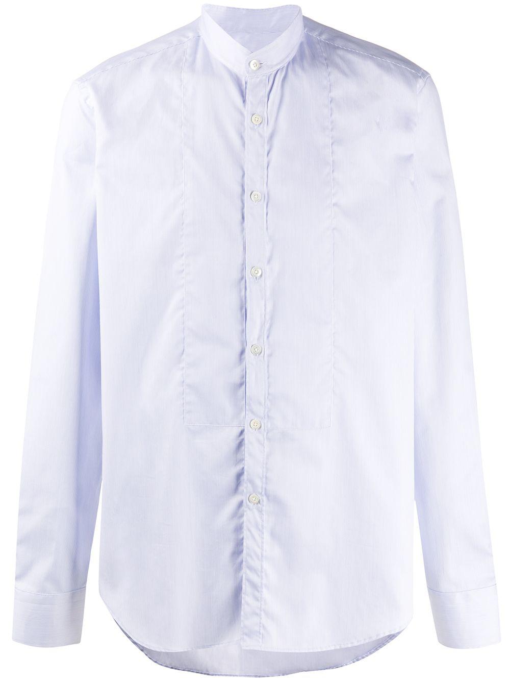 mandarin collar cotton shirt by DELL'OGLIO