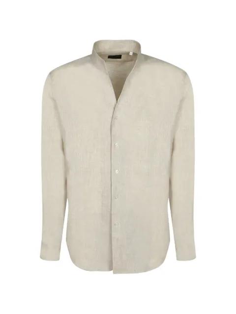 mandarin-collar long-sleeve shirt by DELL'OGLIO