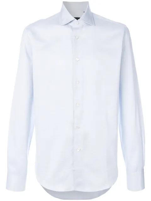 micro-dot patterned shirt by DELL'OGLIO