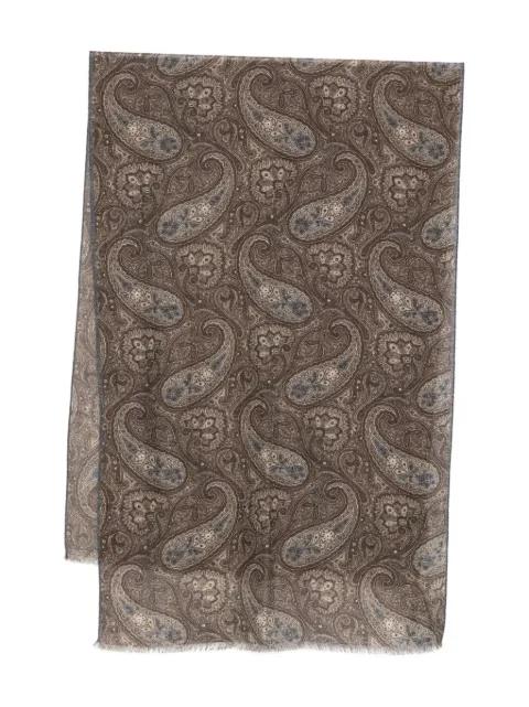 paisley fringed scarf by DELL'OGLIO