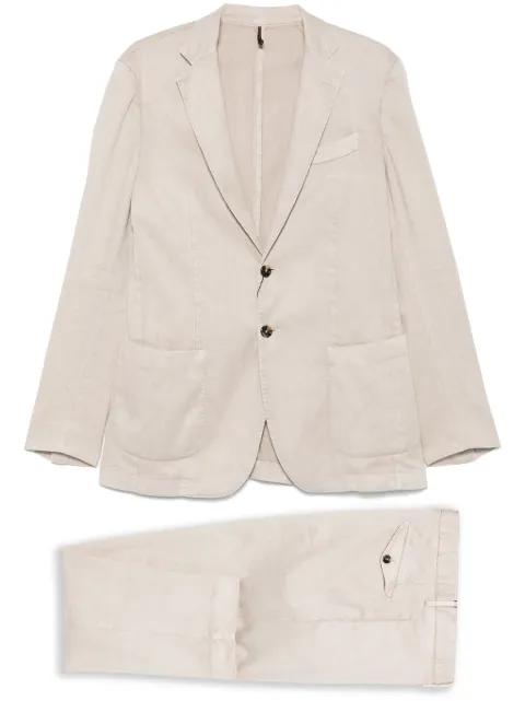 pleat-detail suit by DELL'OGLIO