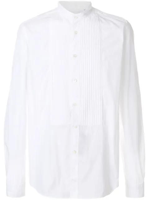 pleated bib shirt by DELL'OGLIO