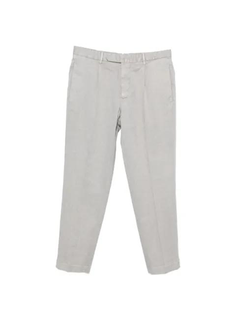pleated twill trousers by DELL'OGLIO