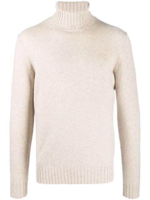 purl-knit cashmere jumper by DELL'OGLIO