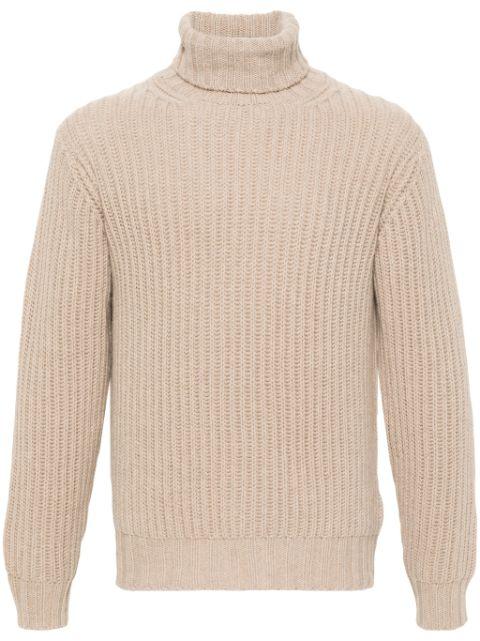 roll neck cashmere jumper by DELL'OGLIO