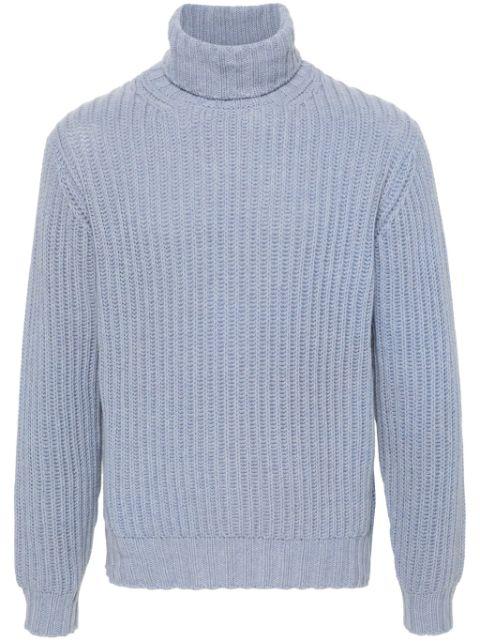 roll neck cashmere jumper by DELL'OGLIO