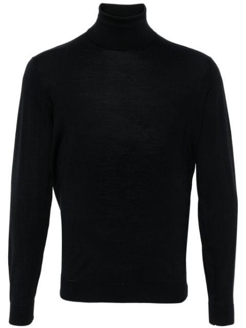 roll neck merino-wool jumper by DELL'OGLIO