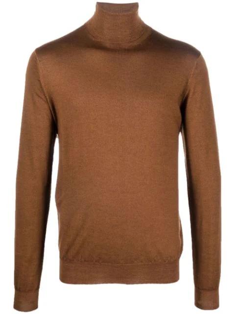 roll neck merino wool jumper by DELL'OGLIO