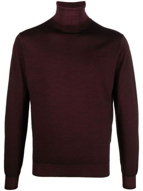 roll neck merino wool jumper by DELL'OGLIO