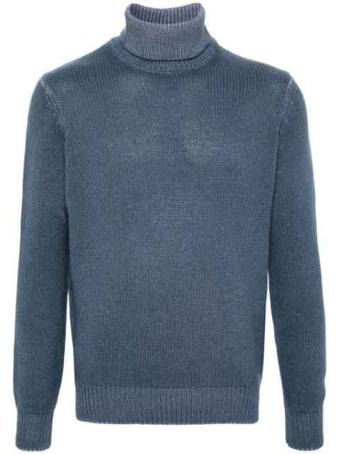 roll neck wool blend jumper by DELL'OGLIO