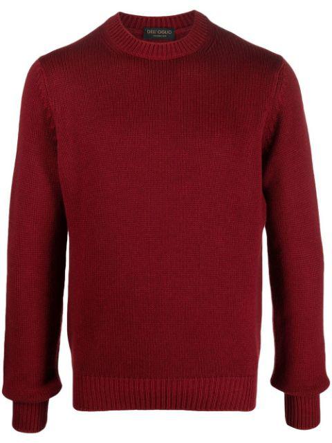round-neck knit jumper by DELL'OGLIO