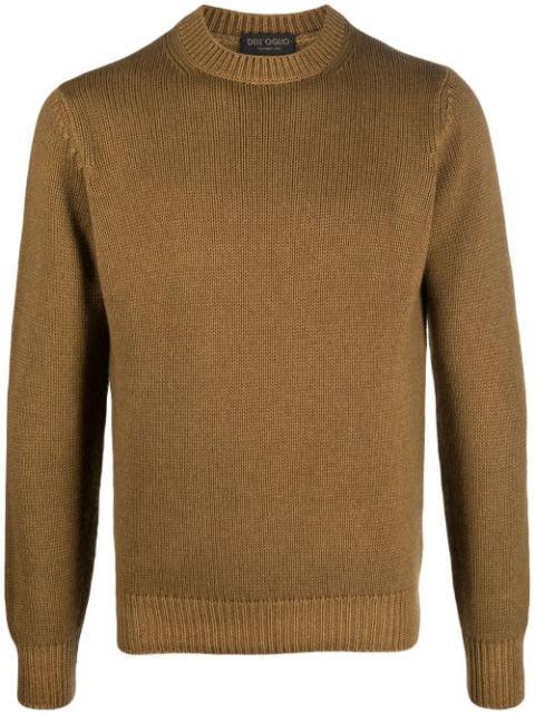 round-neck knit jumper by DELL'OGLIO