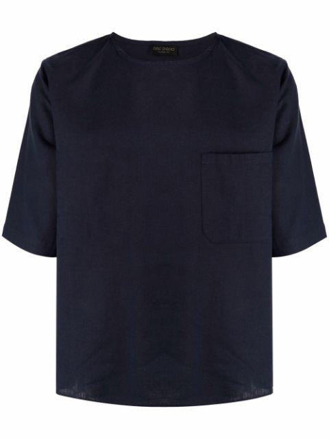 short-sleeve linen T-shirt by DELL'OGLIO