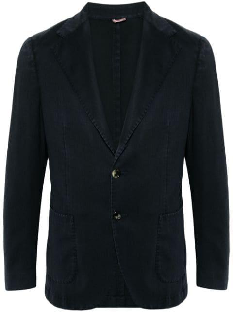 single-breasted wool blazer by DELL'OGLIO