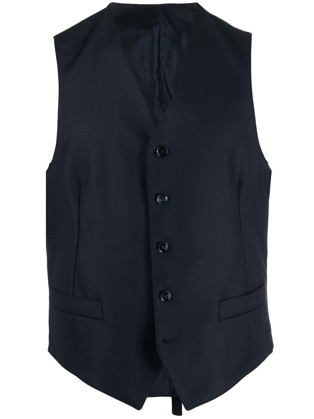 single-breasted wool waistcoat by DELL'OGLIO