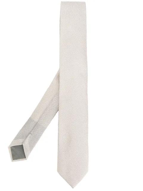 slim interwoven tie by DELL'OGLIO